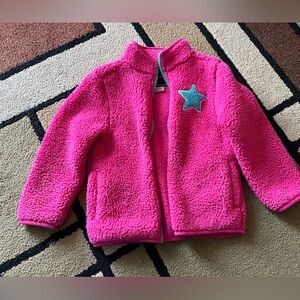 3T Andy & Evan pink fuzzy zipper jacket